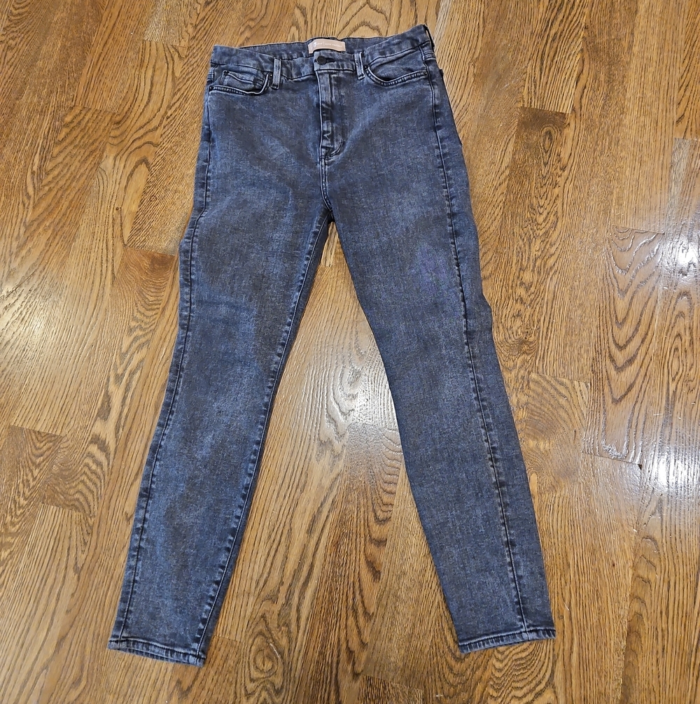 Seven For ALL Mankind Black DENIM jeans SIZE 30 LUXE vintage THE Aubrey Zipper